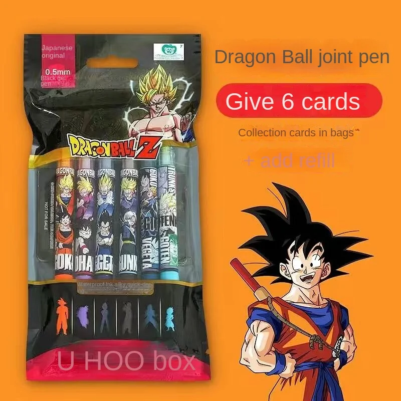 Dragon Ball-Bolígrafo de Gel de edición limitada para estudiantes, bolígrafo de agua negra de 0,5mm, papelería periférica de Anime recargable