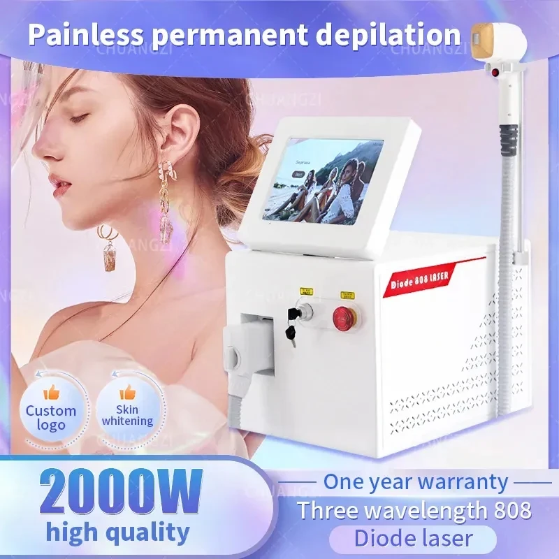 

Laser Alexandrite Permanent Painless Hair Removal Machine, CE, ROHS, 808 Diode Laser, 3 Wavelength, 755nm, 808nm, 1064nm