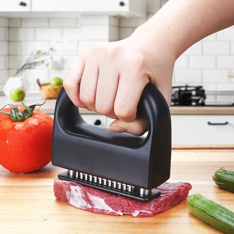 Retractable Stainless Steel Meat Needle Softener Tenderizer Kitchen Cooking Steak Hammer Pounder Tools Meat Beater 1Pcs meat tenderizer meat hammer