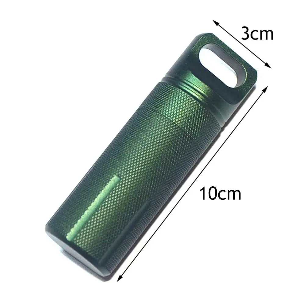 Outdoor Capsule Holder Storage Container Aluminum EDC Survival Kit Waterproof Seal Bottle Capsule/Pill  Airtight Case