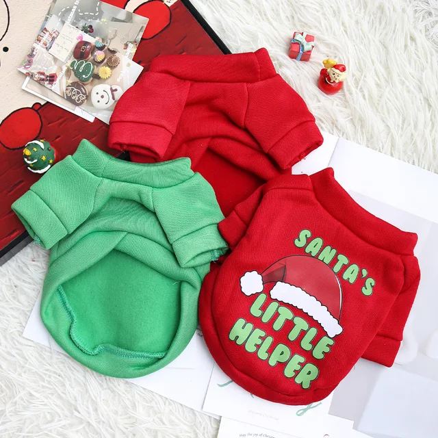 New clothes for autumn and winter, warm and cold resistant with fleece for cats and dogs, suitable for outdoor Christmas atmosph 4