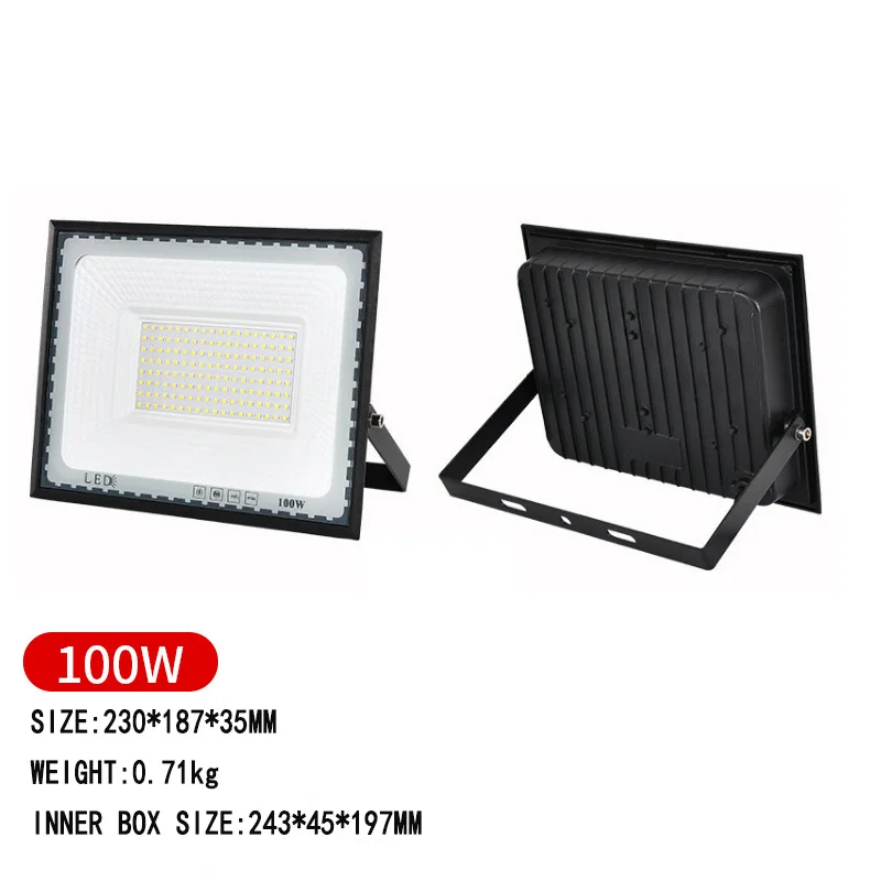 

100 Вт фонарь светодиодный AC 220v светильник Spotlight для наружного освещения IP66 водонепроницаемый прочный экологически чистый Регулируемый угловой фонарь