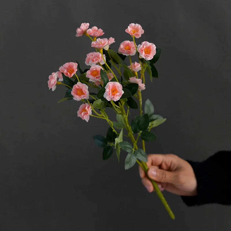 1PC 장미 꽃다발 인공 꽃 웨딩 가든 테이블 장미 꽃다발 배열 홈 파티 가짜 식물 시뮬레이션 장식