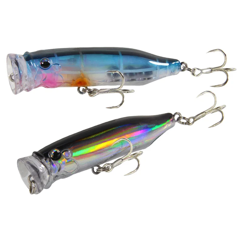 

ALASICKA 7cm 9.4g Popper Fishing Lure Topwater Hard Artificial Plastic Bait Bass Wobblers Crankbait Pesca Carp Fishing Tackle