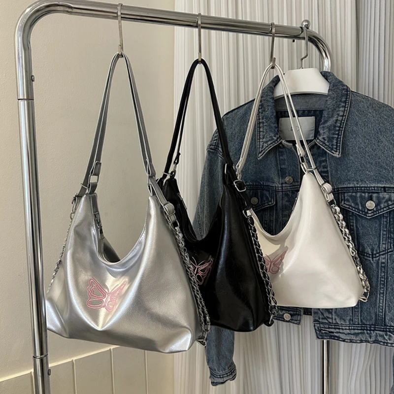 Women's Bag Soft Surface Shoulder Bag Designer Style Butterfly Backpack Ultra-Large Capacity Versatile Fashion Handbag Woman