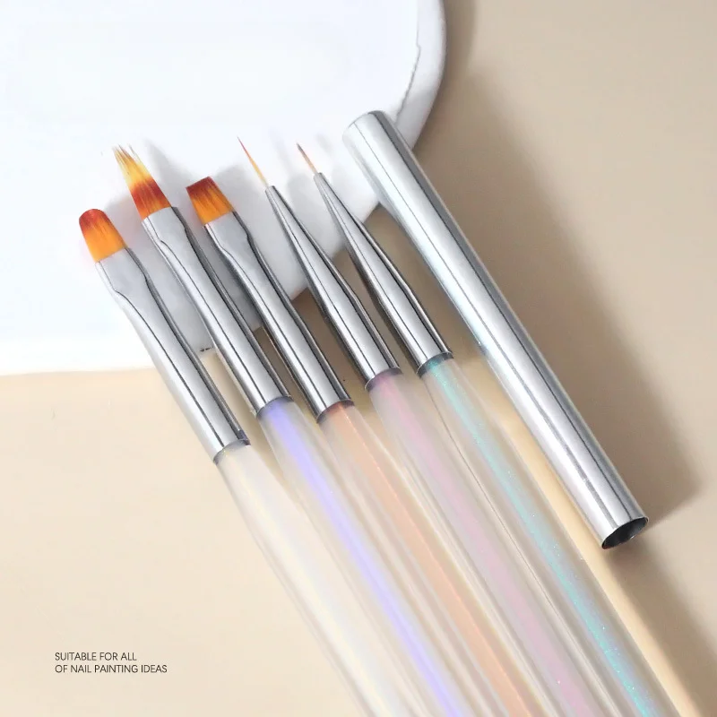 UV Gel Nail Art Lines Pen Dopamine Universal Flower DIY Color Painting Sweeping Gradient Brush Manicure Construction Special Set 3