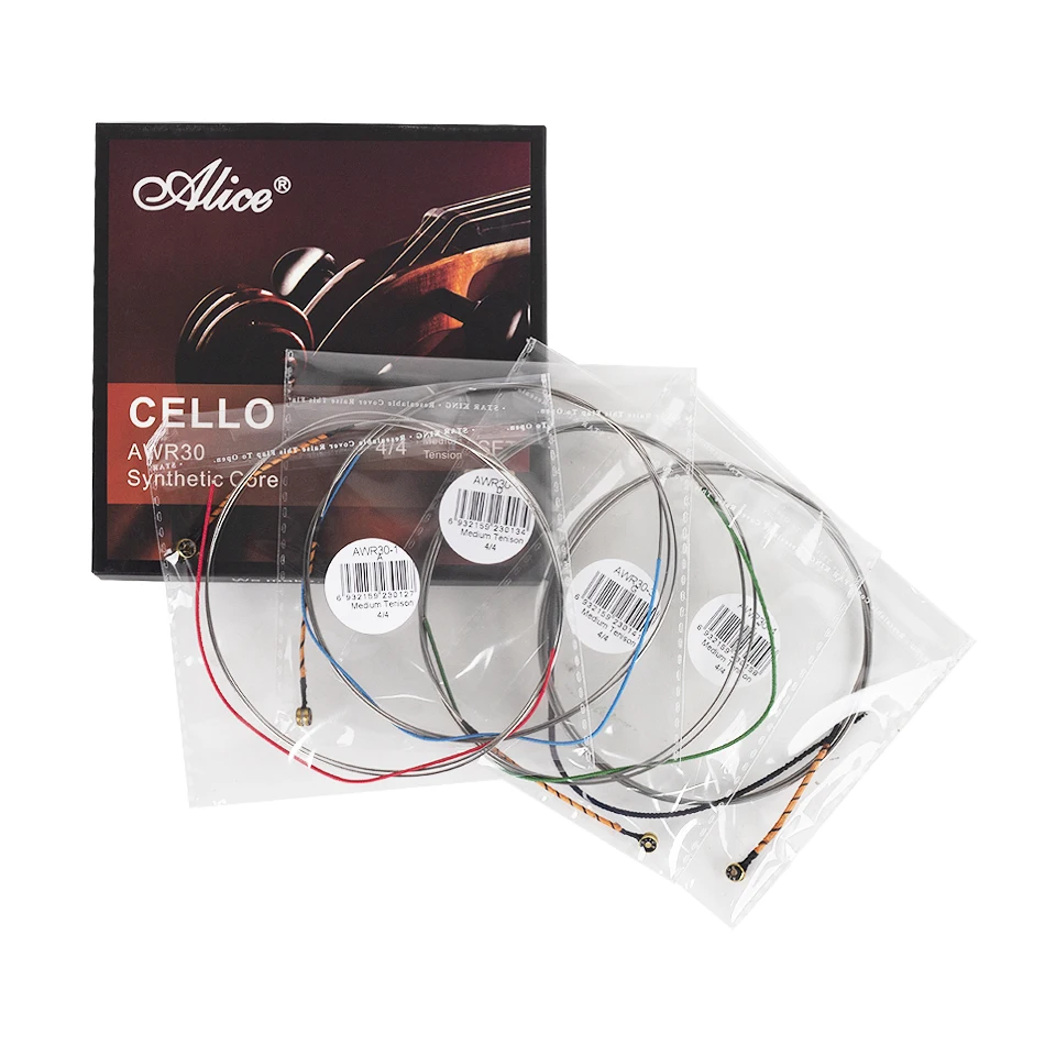 Description Picture 6 of itemAlice AWR30 Cello Strings Ni-Cr Winding and Multifilament Synthetic Nylon Core For 4/4 Cello Performance Using Cello Strings