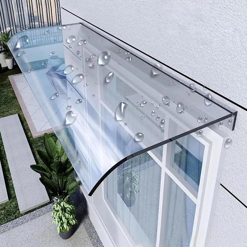 Door Window Awning PC Board Cover 40cm Outdoor Front Door Patio Sun Shelter Window Eaves Rain Cover Canopy Pergola