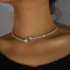 99445-ab4c3f.jpg Collier empilable à trois couches en argent Sterling 925 pour femmes, pendentif à bande Simple, étanche, hypoallergénique, chaîne de clavicule, bijoux