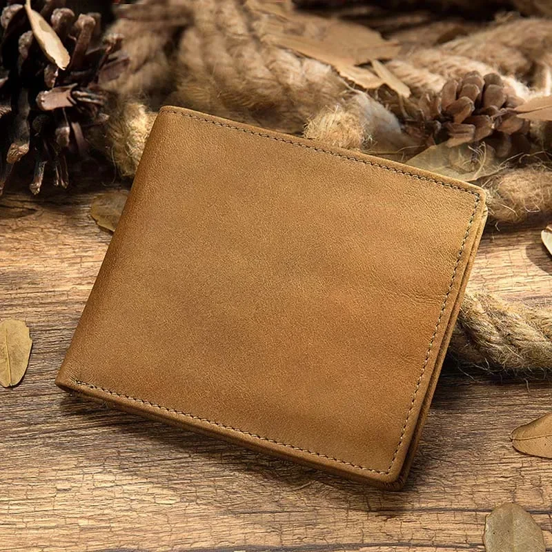 

RFID Wallet Genuine Leather Purse Women Men Card Pocket Trifold Wallet Cowskin simple Male Wallet with Multi Card Holders