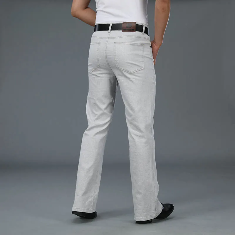 2022 Men's Summer New Flared Jeans High Waist Thin Loose Casual Pants 5