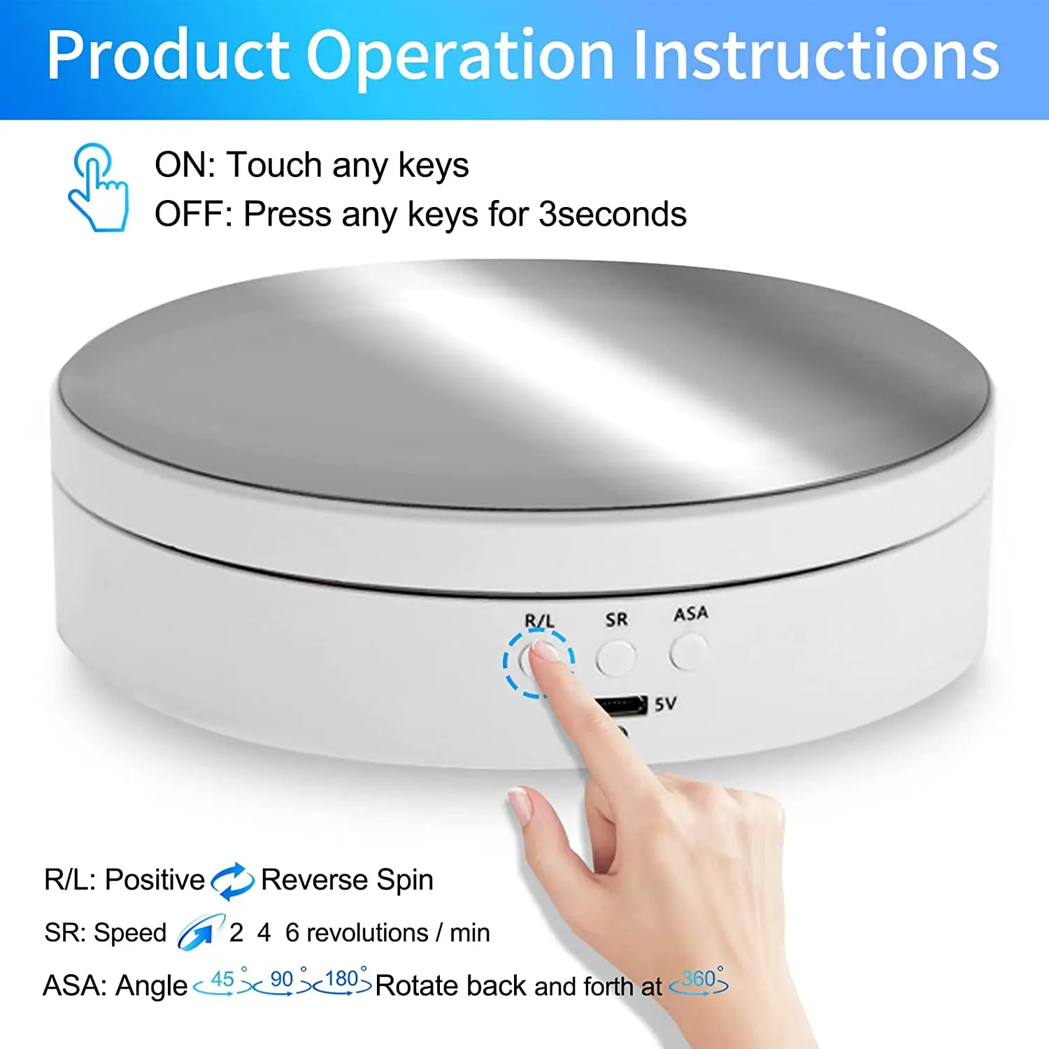14cm Turntable Display Stand 360 Motorized Rotating Display Stand For Photography Products And Displays Max Load 6.6 Lbs Video