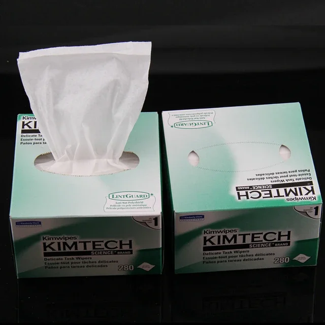 Original Kimtech Kimwipes Fiber Optic Cleaning Wipes Box Of 280 For Optic Fiber Cleaner