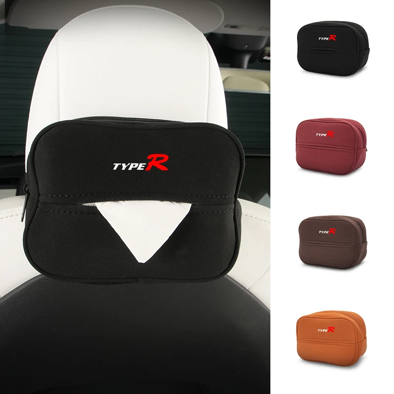 자동차 스웨이드 시트 티슈 박스 냅킨 보관 가방, 혼다 어코드 TYPE-R 시빅 핏 재즈 CRV BRV HRV 인사이트 파일럿 여권 레전드 세인트