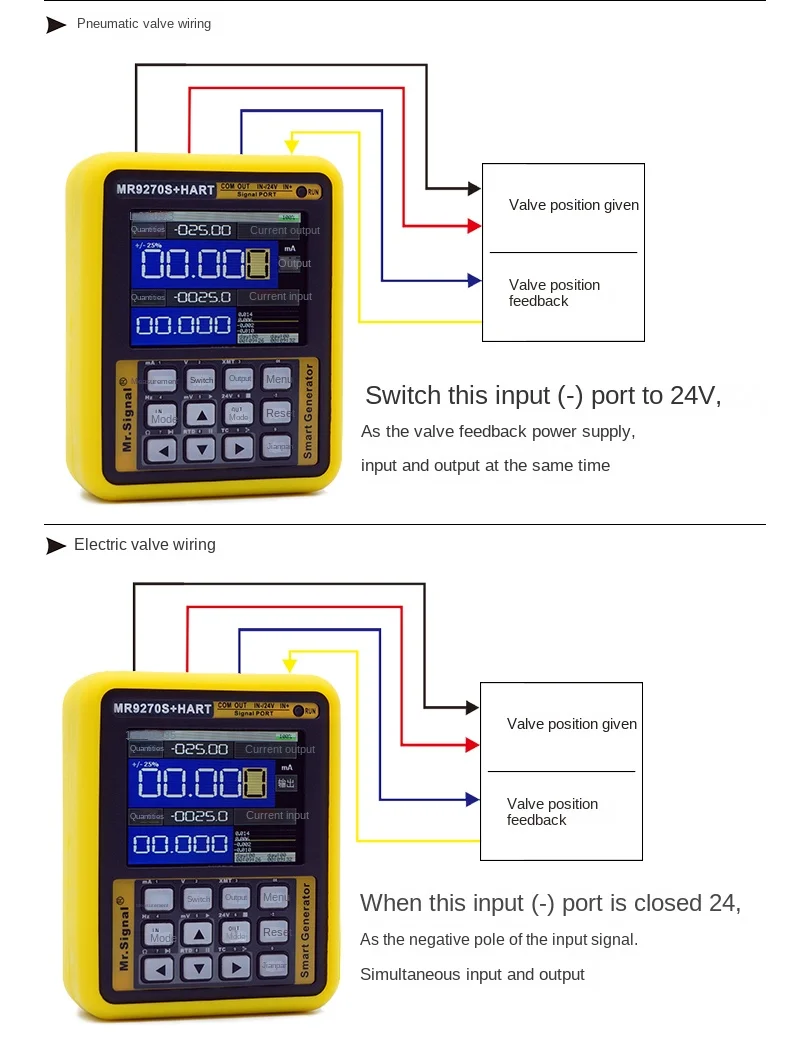 MR9270S + HART 4-20MA Signal Generator Calibrate Current Voltage PT100 Thermocou