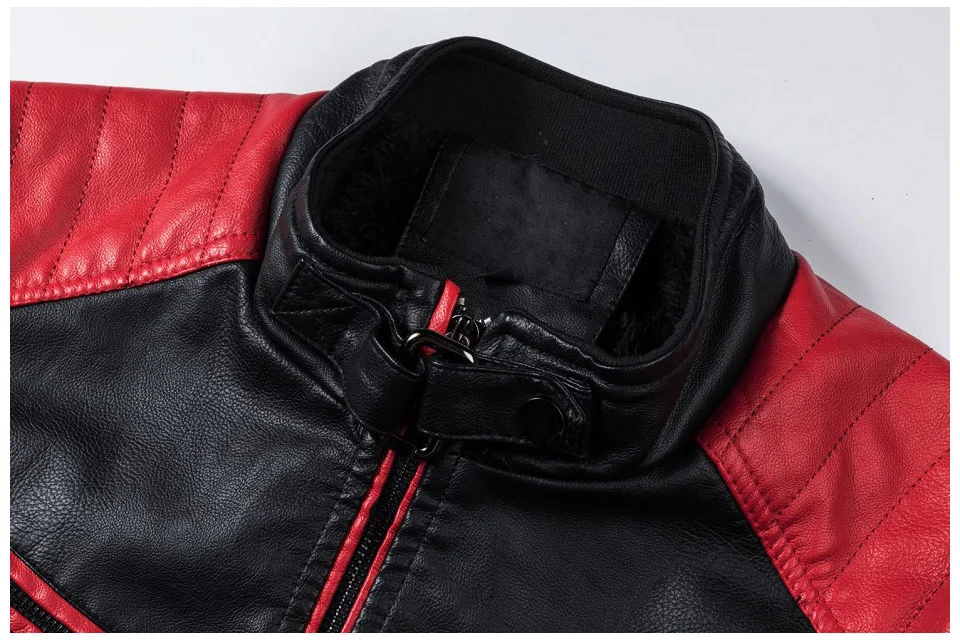 Motorcycle Leather Jacket Men Spring Autumn Casual Windbreaker Spliced Pu Leather Coats Male Jaqueta de couro Plus Size S-4XL