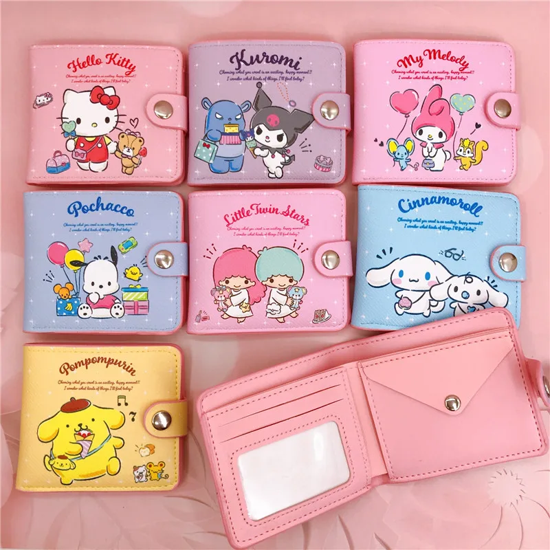 Cute Kuromi My Melody Hello Kitty Crossbody Soft Coin Card