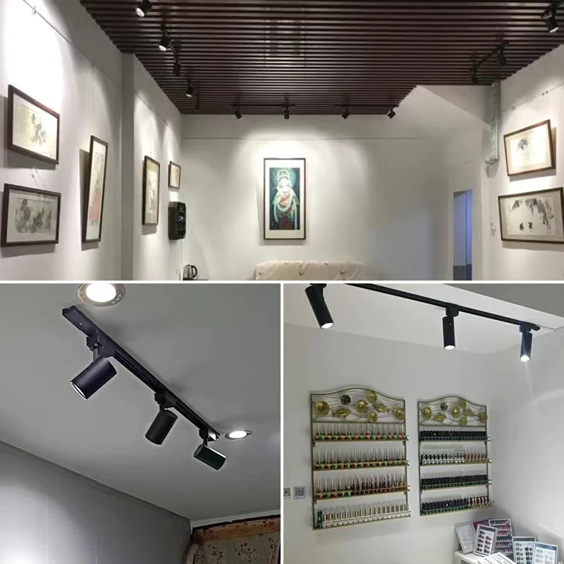 Description Picture 6 of itemLED Track Light Set 220V Spotlight 12/20/30/40W Rail Lighting COB Ceiling Track Lamp For Living Room Clothing Store Shop Home
