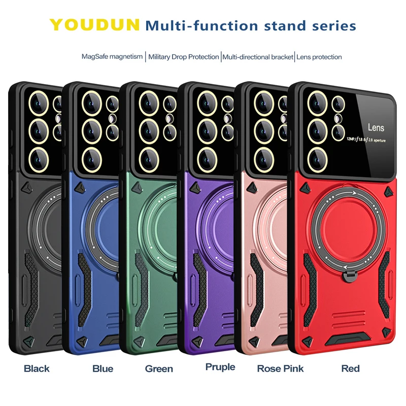Coque téléphone magnétique avec support bague pour samsung_voghion.com