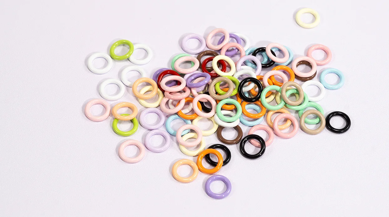 50 Stück 1,7 x 9 mm geschlossene Biegeringe, gelötet, O-Runde Ringe, gemischte Farben, Verbinder für DIY-Armbänder, Halsketten, Schmuck, Basteln – Detail 8