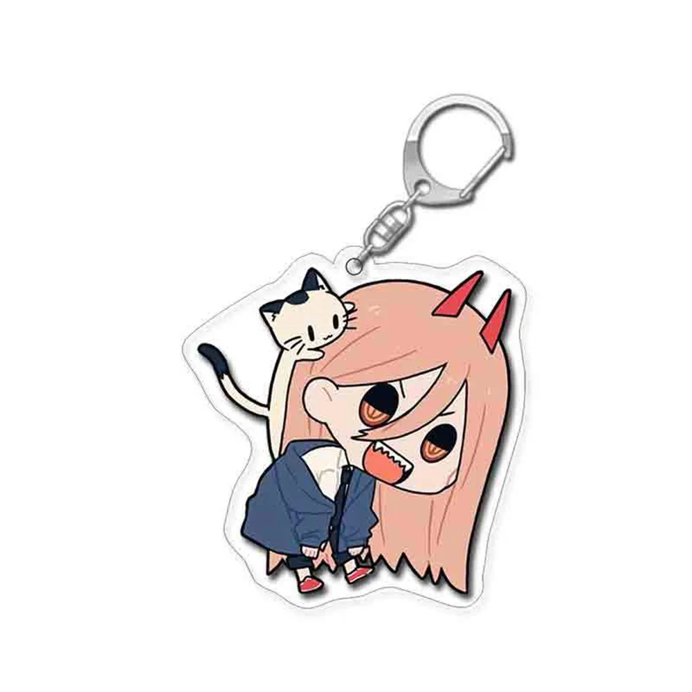 Reversible Cartoon Keychain Charm - Cute Chainsaw Man Characters
