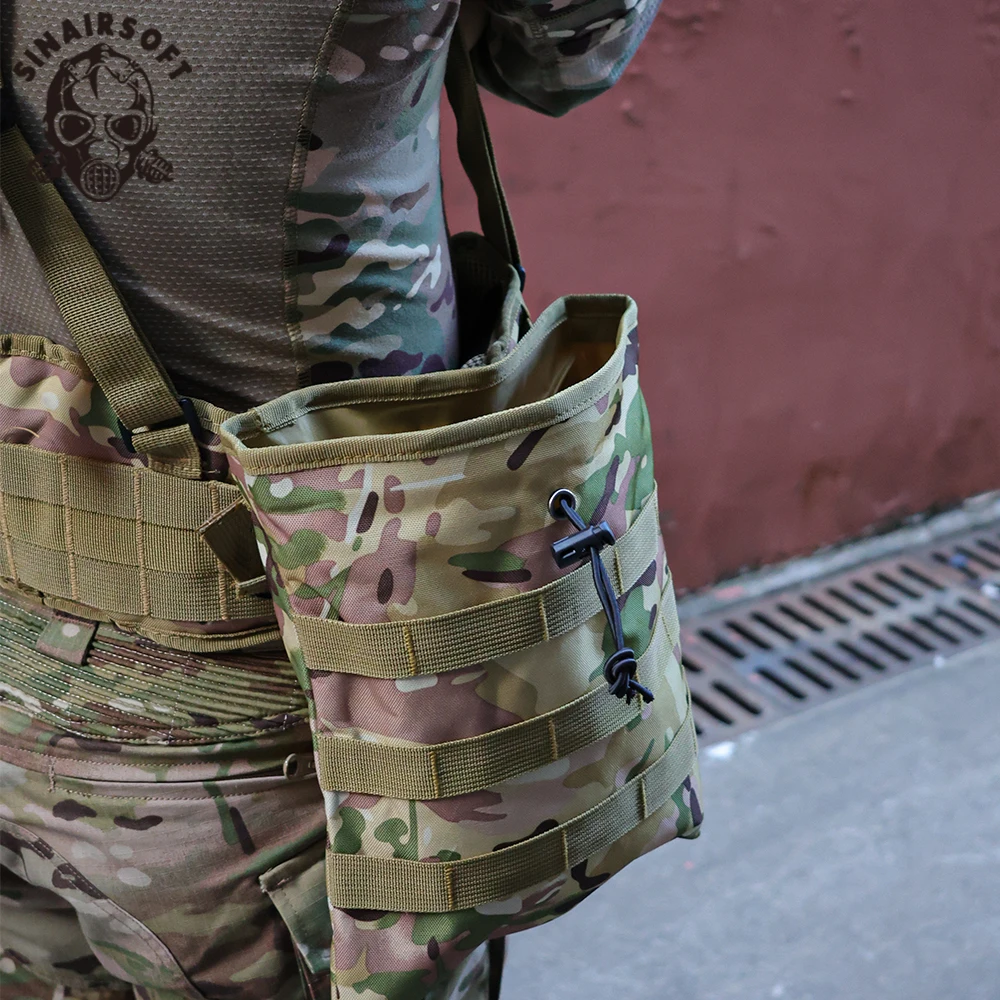 SINAIRSOFT Roll-up MOLLE Dump Pouch Tactical Magazine Recovery Pouch Outdoor Drawstring Mag Recycling Pouch Airsoft Hunting Gear 5