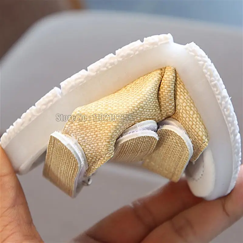 용 미끄럼 방지  샌들, 어린이 LED 조명, 소녀용 야광 밑창 신발