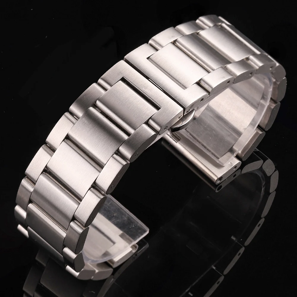 Silver Stainless Steel Watchband Bracelet