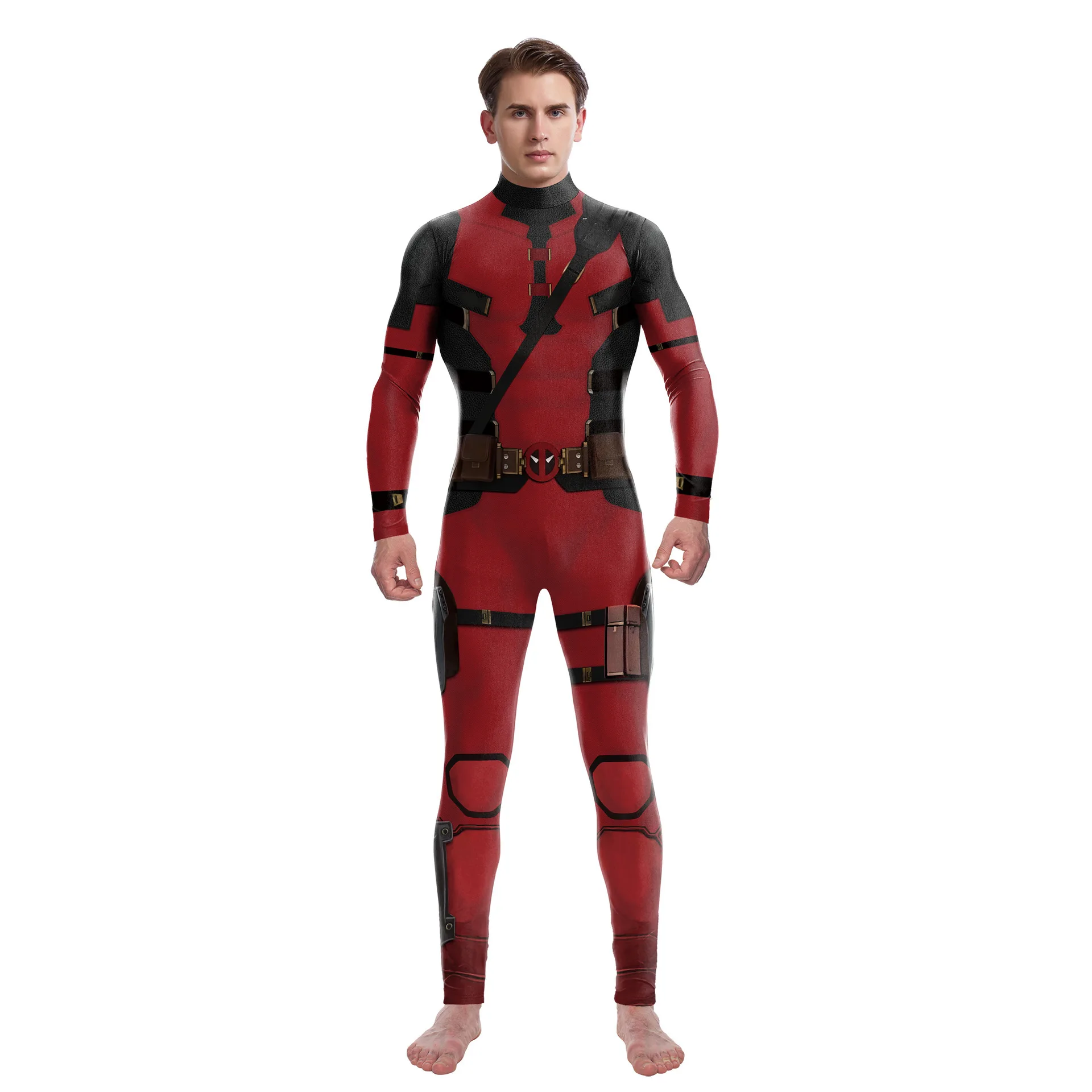 thumbnail image 1 of Superhero Men Cosplay Movie Deadpool Wolverine Cosplay Costumes Hallloween Jumpsuit Performance Party Boys Gift Zentai Bodysuits, 1 of 4