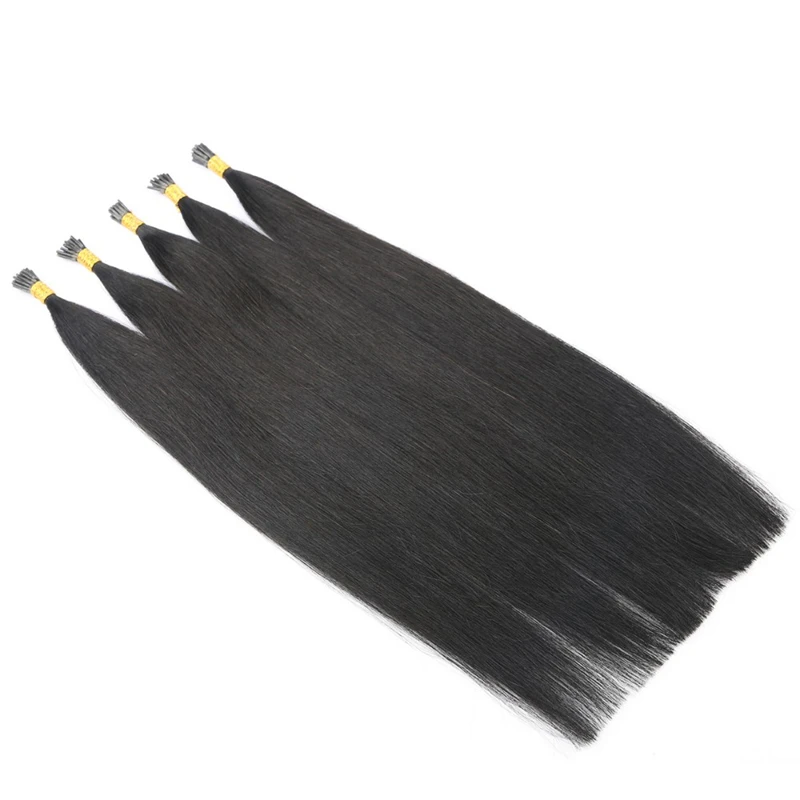Top Quality Unprocessed I-tip Hair Pre-bonded Human Keratin Russian i tip human hair extensions Straight I Tip Hair