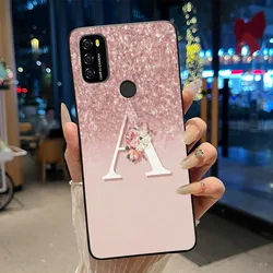 Elegant Black Soft Silicone Anti - Scratch Case with Trendy Lucky Letter Design for Blackview A70 Pro (HEI - TPU6A)