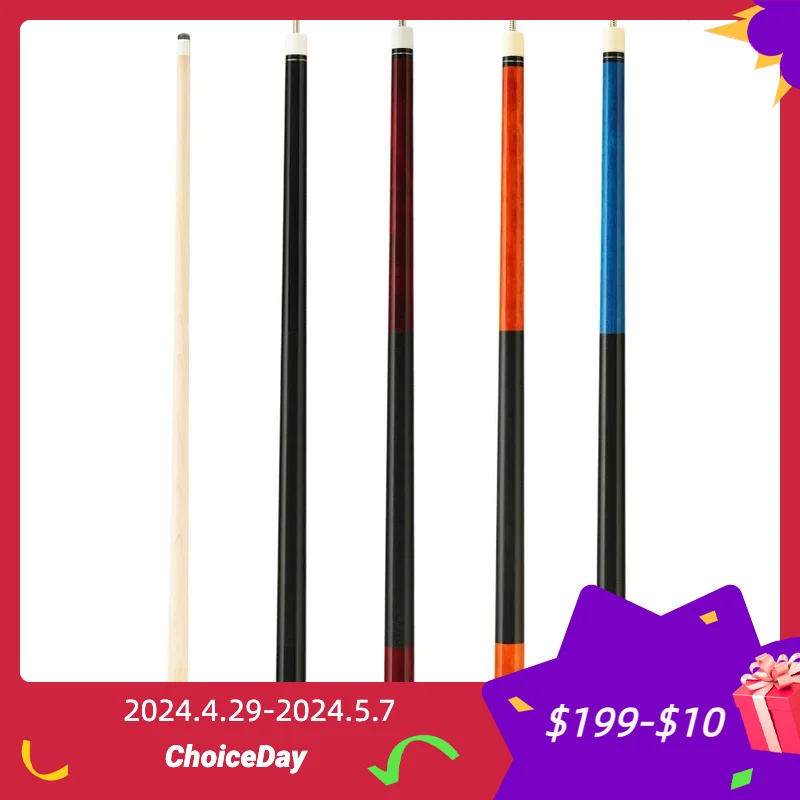 

Newest MD Cues 58 Inch 19oz-20oz 1/2 Maple Billiard Stick Pool Cue Set 12.5mm Tip Maple Butt 4 Colors Professional Stick Kit