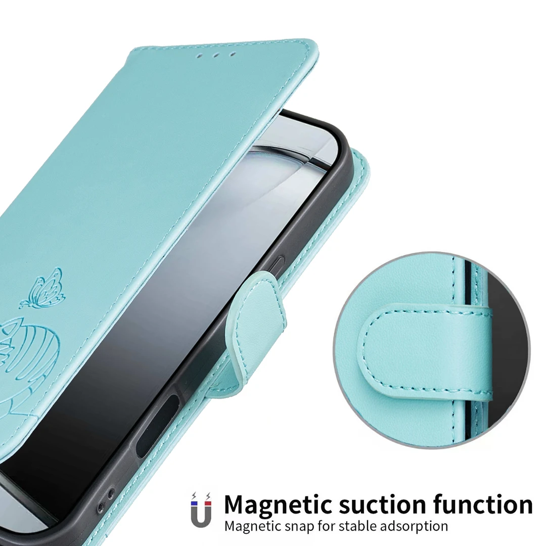 Nubia Focus Pro 5G Leather Case with Kawaii Phone Strap Cover