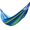 Camping Hammock Double Portable Hammock with 2 Tie Straps Colorful Stripe Cloth Hammock for Indoor Outdoor Blue 1