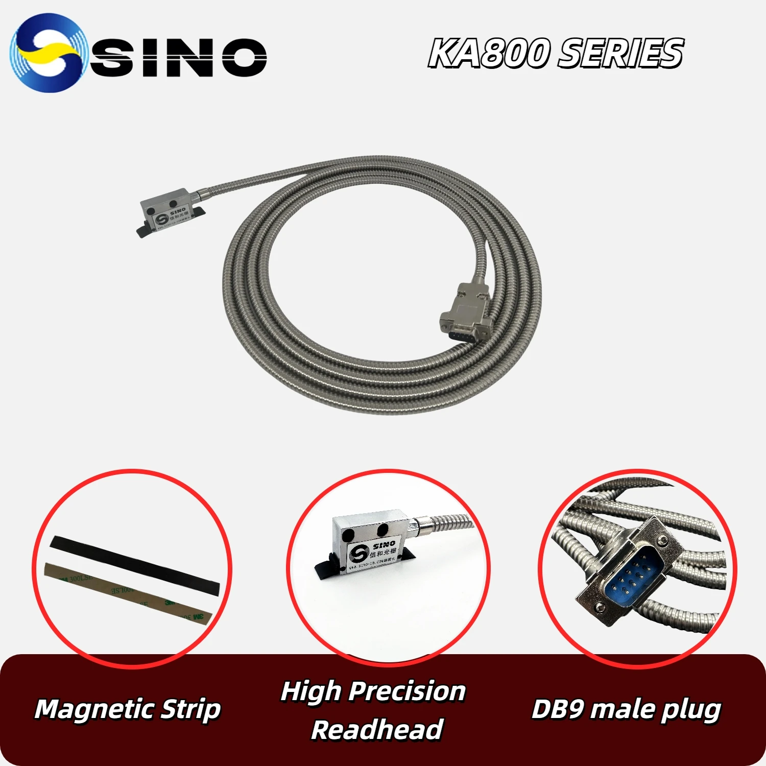 High Precision Linear Scale Ruler non-contact Measurement System DRO Magnetic Grating Scale Magnetic Encoder linear scale ruler