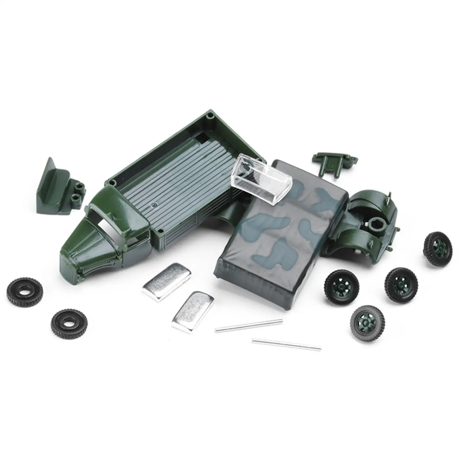 Set of 2 1/72 4D Assemble Truck Armored Vehicle Building Collectibles