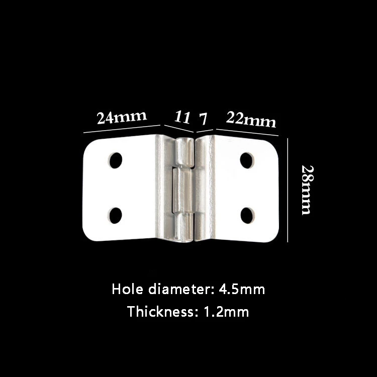 

New Chinese Style Four Fold Edge Length 28mm, Antique Bronze Iron Sheet Hinge with 8 Holes, Right Angle Suitable for 18mm