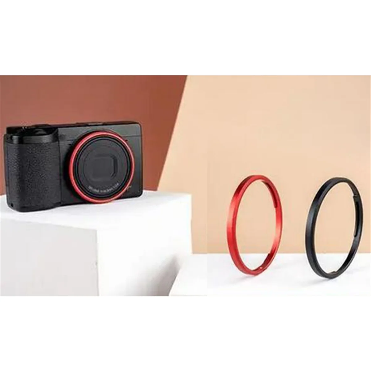  3개의 장식 링을 위한 최고 판매 알루미늄 렌즈 링 다기능 휴대용 렌즈 링 녹색