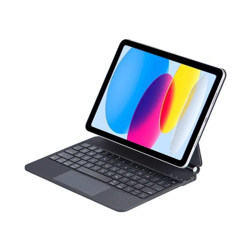 Funda Con Teclado Para IPad A16 11ª Gen Y IPad 10ª Gen - Teclado Retroiluminado, Panel Táctil, Conexión Magnética
