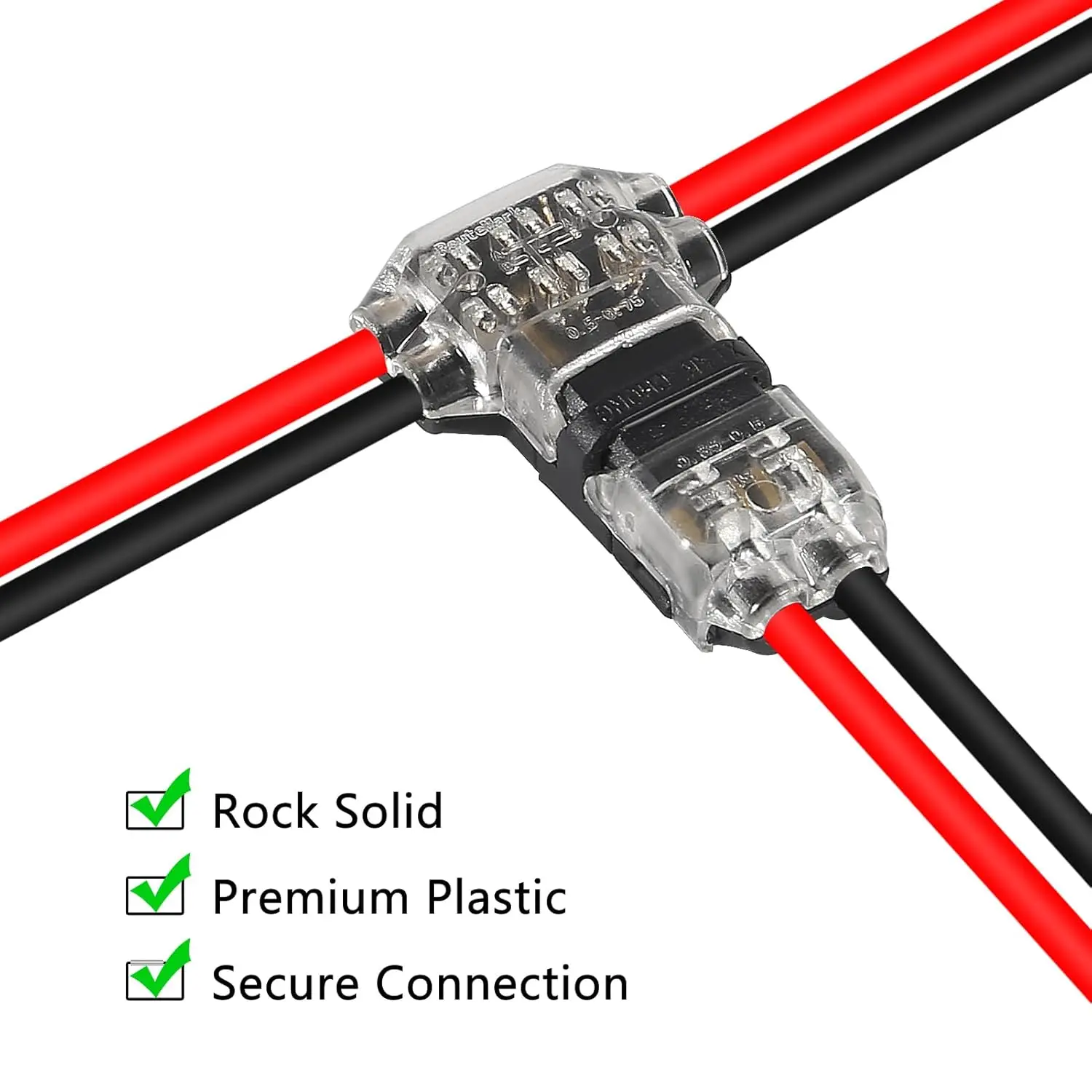 Wire Connectors Low Voltage Solid Connection T Tap Connectors T Type 2 Pins Splice 10PCS wire connectors
