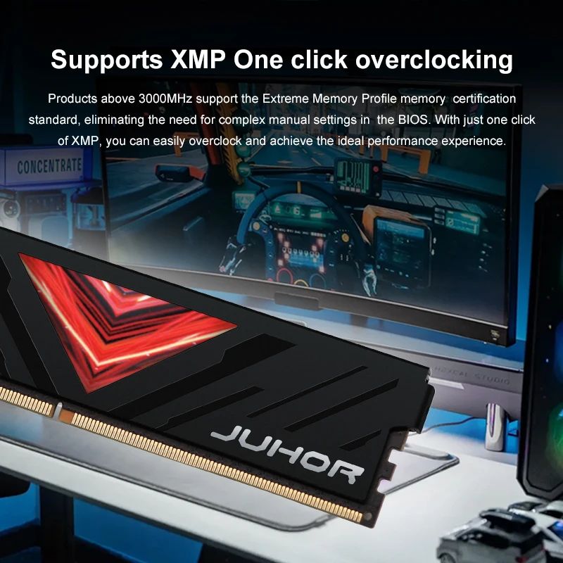 JUHOR DDR4 8GB 16GB 3200MHz Memoria Ram DDR4 DIMM Desktop Gaming Memory Ram