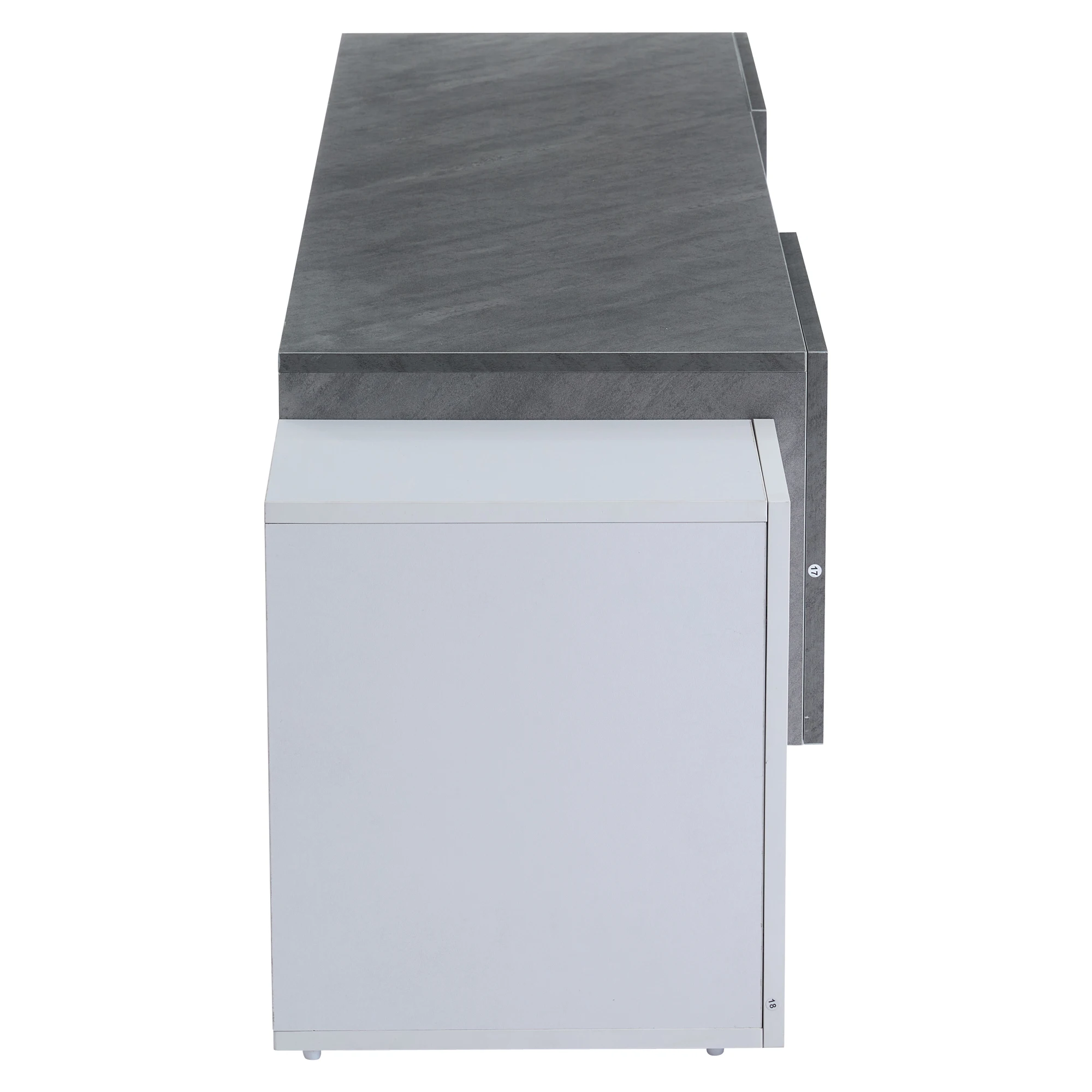 180 * 40 * 46,5 cm einfacher weißer und grauer TV-Schrank, Lowboard-TV-Schrank, geeignet für Wohnzimmer-TV-Schränke mit 60/65/70-Zoll-Fernsehern – Detail 24