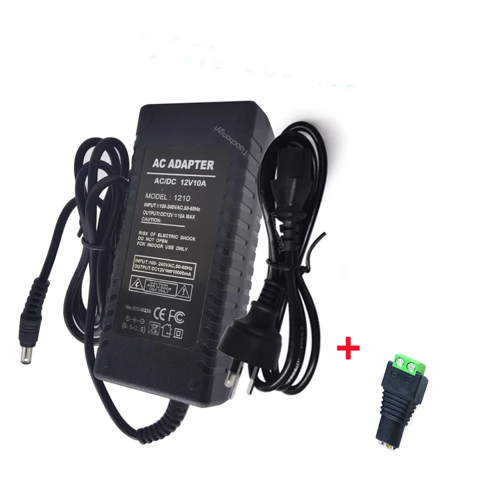 변압기 LED 스트립 조명, EU/US UK AU 전원 공급 장치 어댑터, 12V 10A, 10 amp, 120W DC