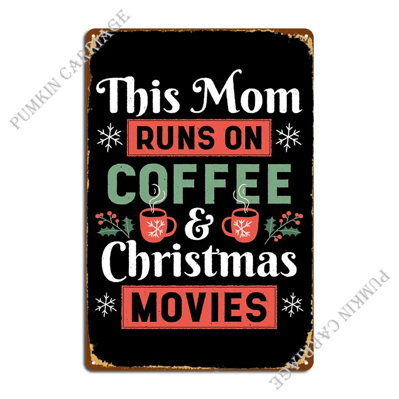 

Coffee And Christmas Metal Sign Home Club Vintage Wall Decor Tin Sign Poster
