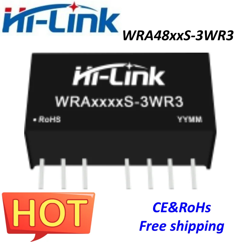 10PCS WRA4805S-3WR3 DC-DC 컨버터 1500VDC 절연 12V 입력 1500VDC 절연 SIP 패키지 넓은 온도 범위 산업용 등급