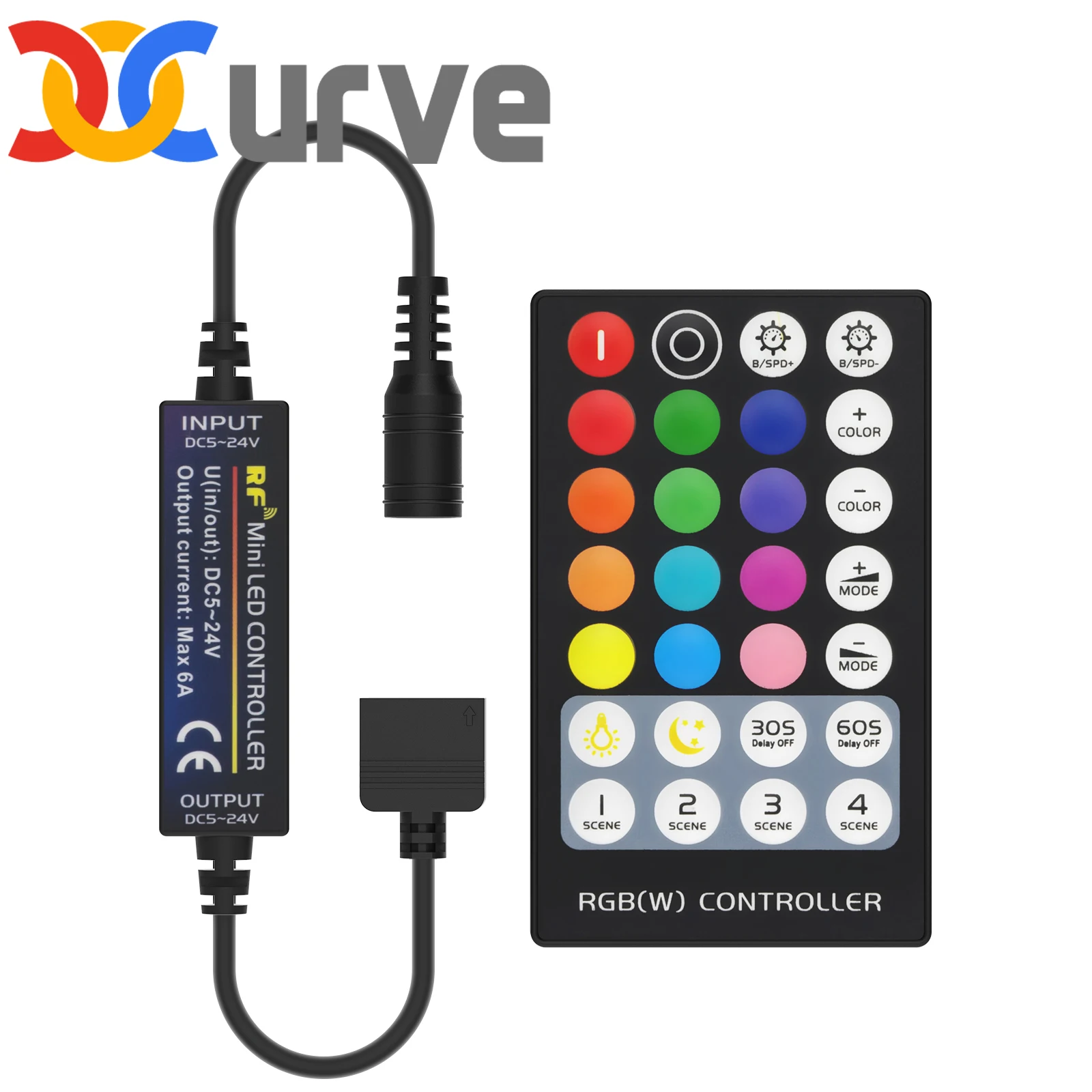 RF28-Keys-Mini-5-PIN-RGBW-Controller-for-5050-2835-RGBW-LED-Strip ...