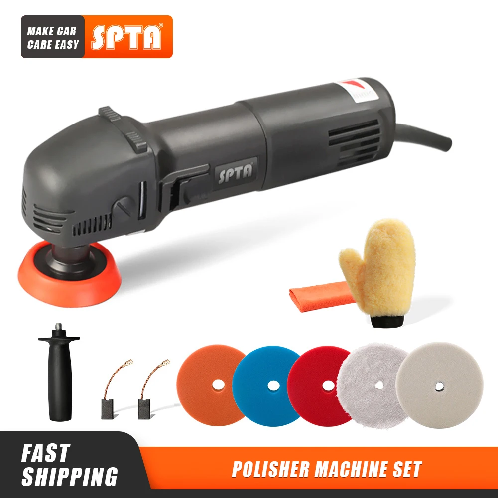 

SPTA 3" 780W Polishing Machine Mini Detailing Car Polisher Home DIY Auto Micro Rotary Polisher with Car Polishing Pad Set