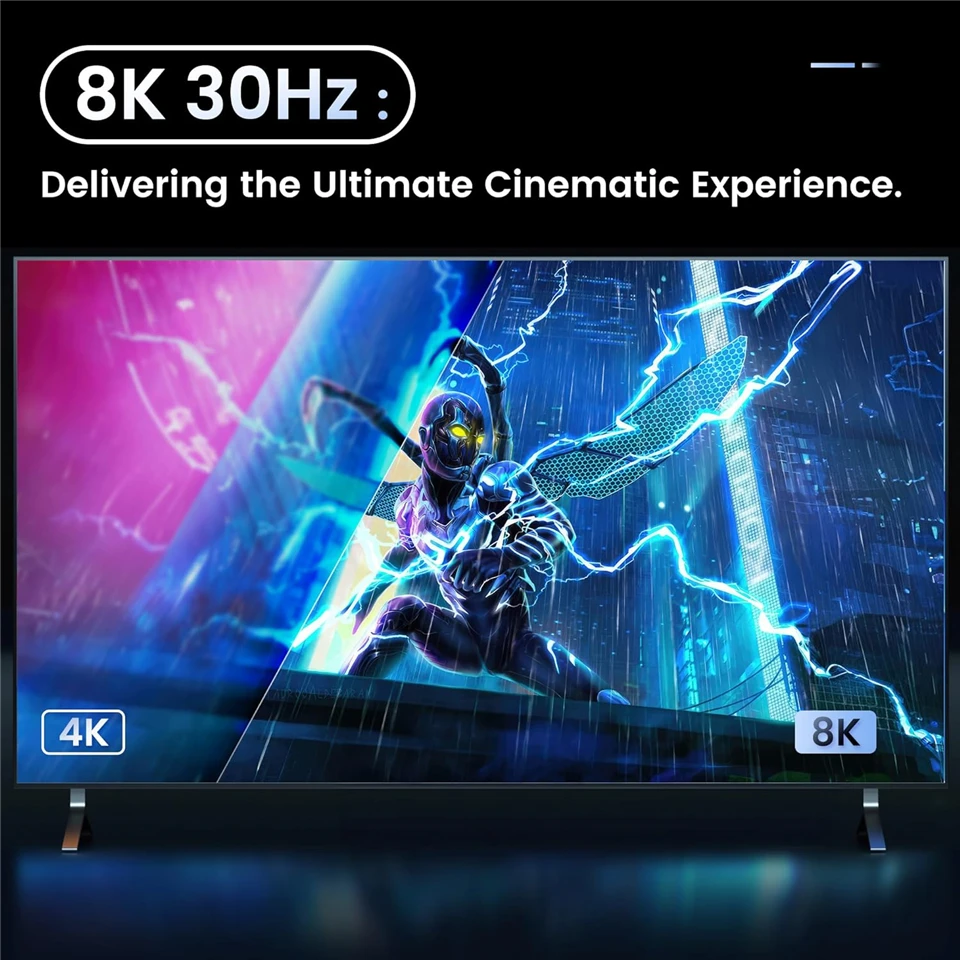 Navceker HDMI 2.1 ó, Xbox PS5 Ϳ   , HDMI ȣȯ ġ, 8K, 60Hz, 4K, 120Hz, 3 in 1 Out