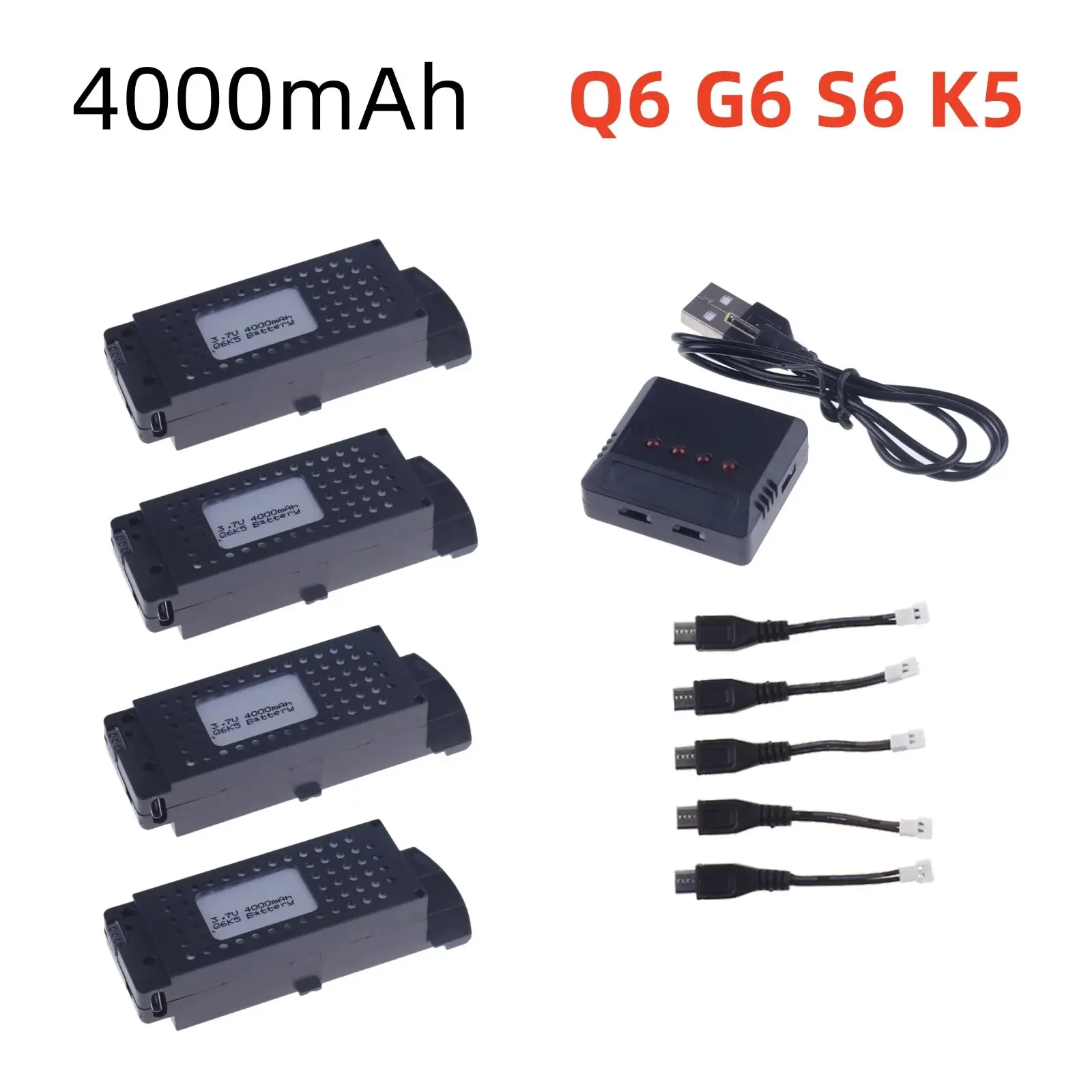 

Аккумулятор 3,7 в 4000 мАч для квадрокоптера Q6 S6 G6 T6 K5 8K
