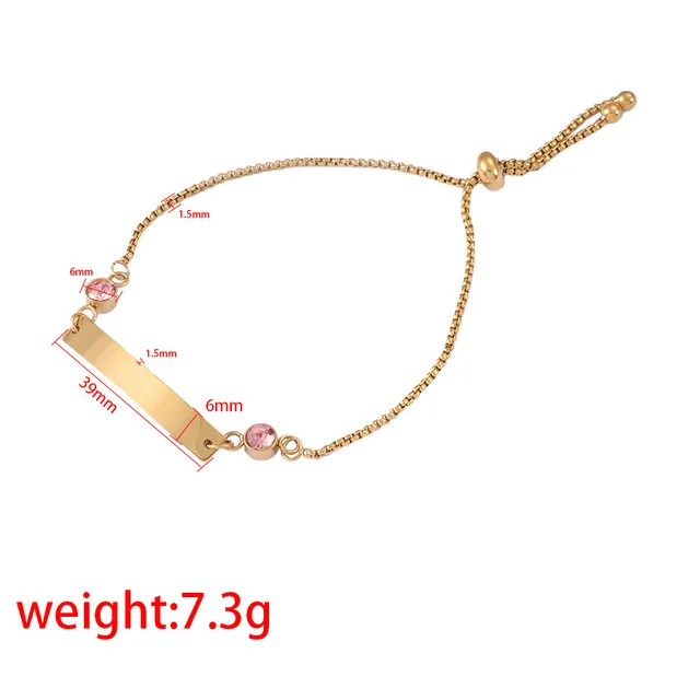 Fnixtar 10 pièces Bracelet d'amant en acier inoxydable réglable rose bleu strass Bracelets Couple amoureux cadeau